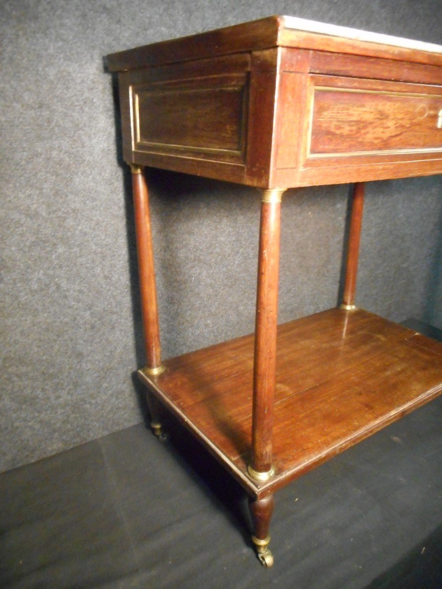 Small Console In Mahogany And Gilt Bronze Late Eighteenth Time-photo-5