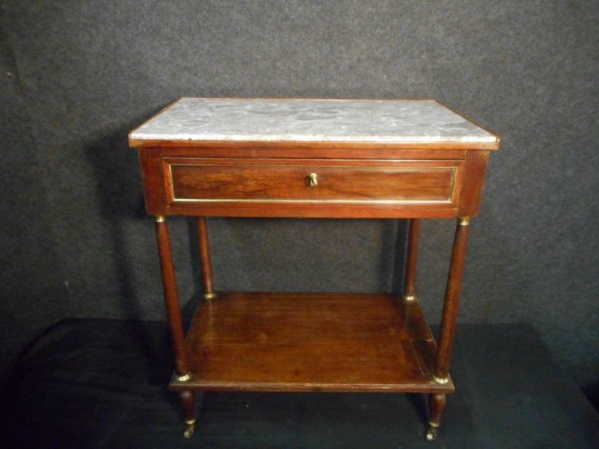 Small Console In Mahogany And Gilt Bronze Late Eighteenth Time