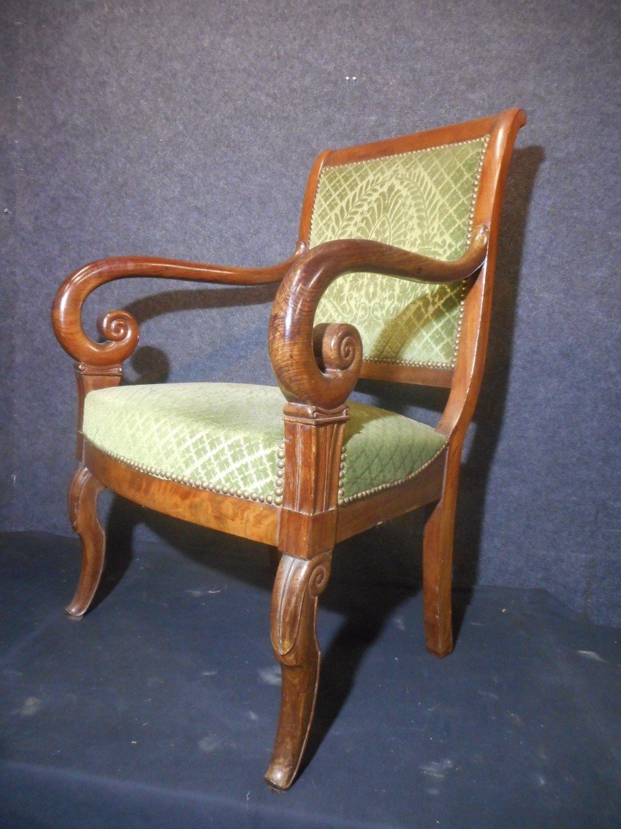 Série De 6 Fauteuil En Acajou époque Restauration-photo-2