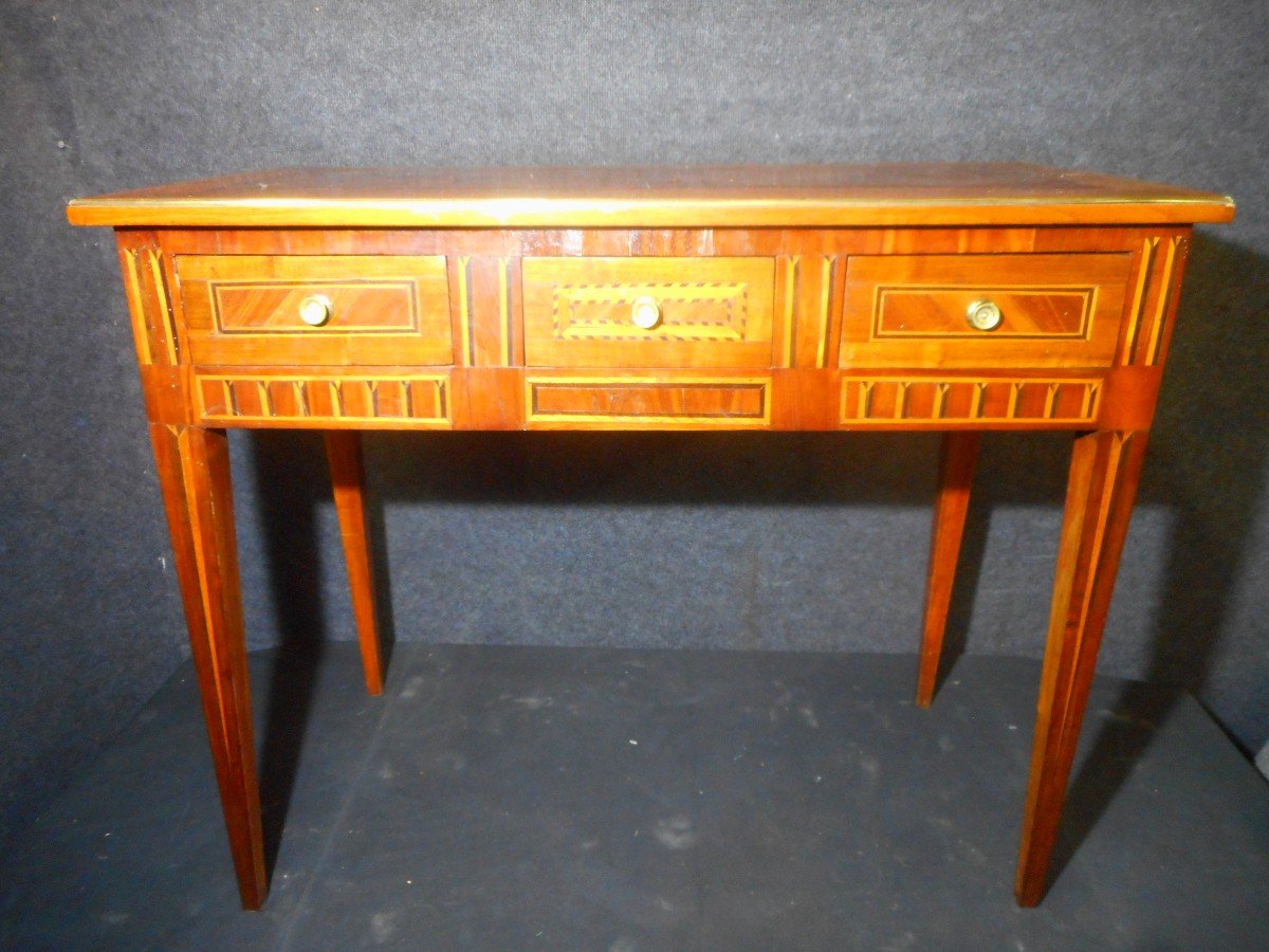 Petit Bureau De Femme En Marqueterie époque Directoire