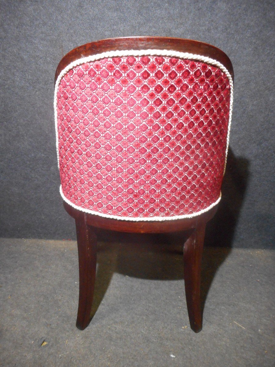 Série De Fauteuil Officier époque Empire En Acajou Et Bronze Doré-photo-5