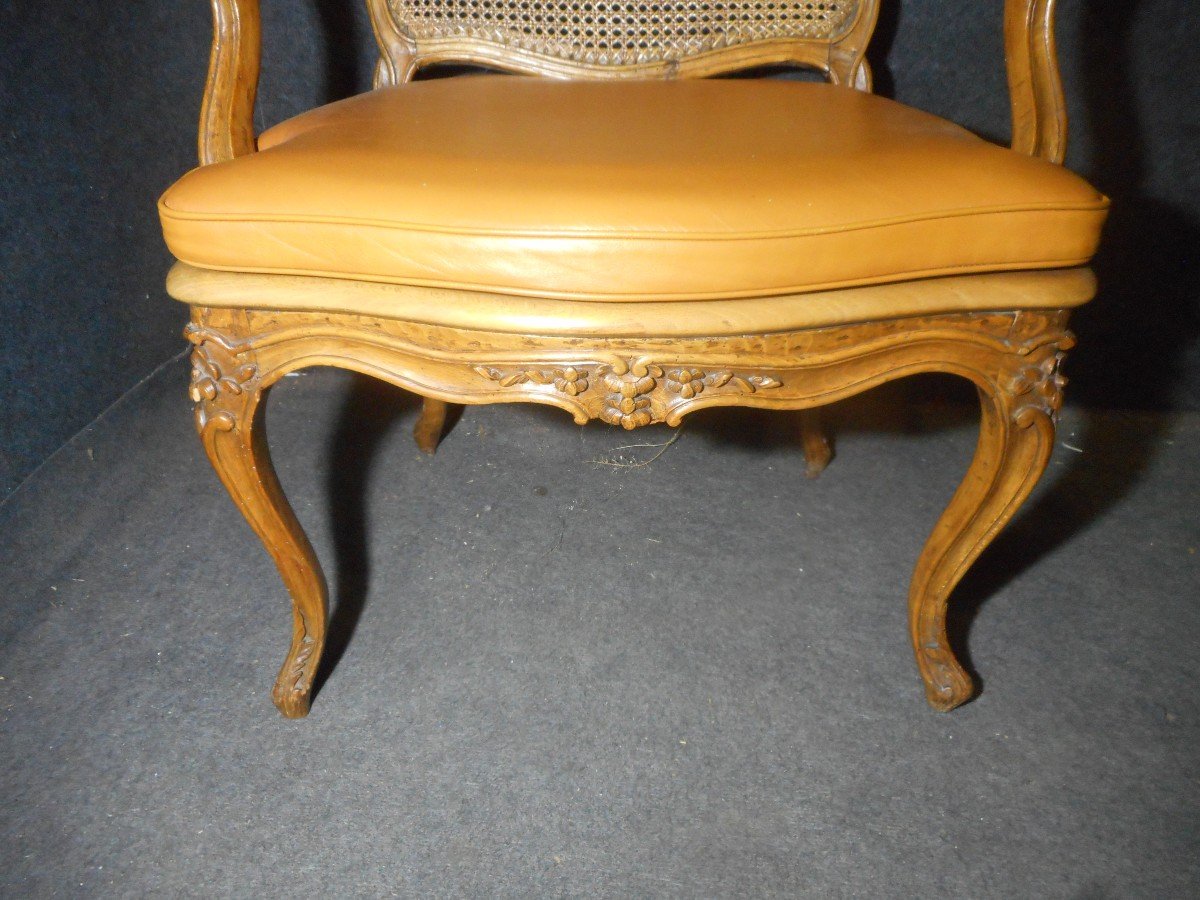 Fauteuil De Bureau époque Régence Estampillé Claude Louis Burgat (1717-1782)-photo-4