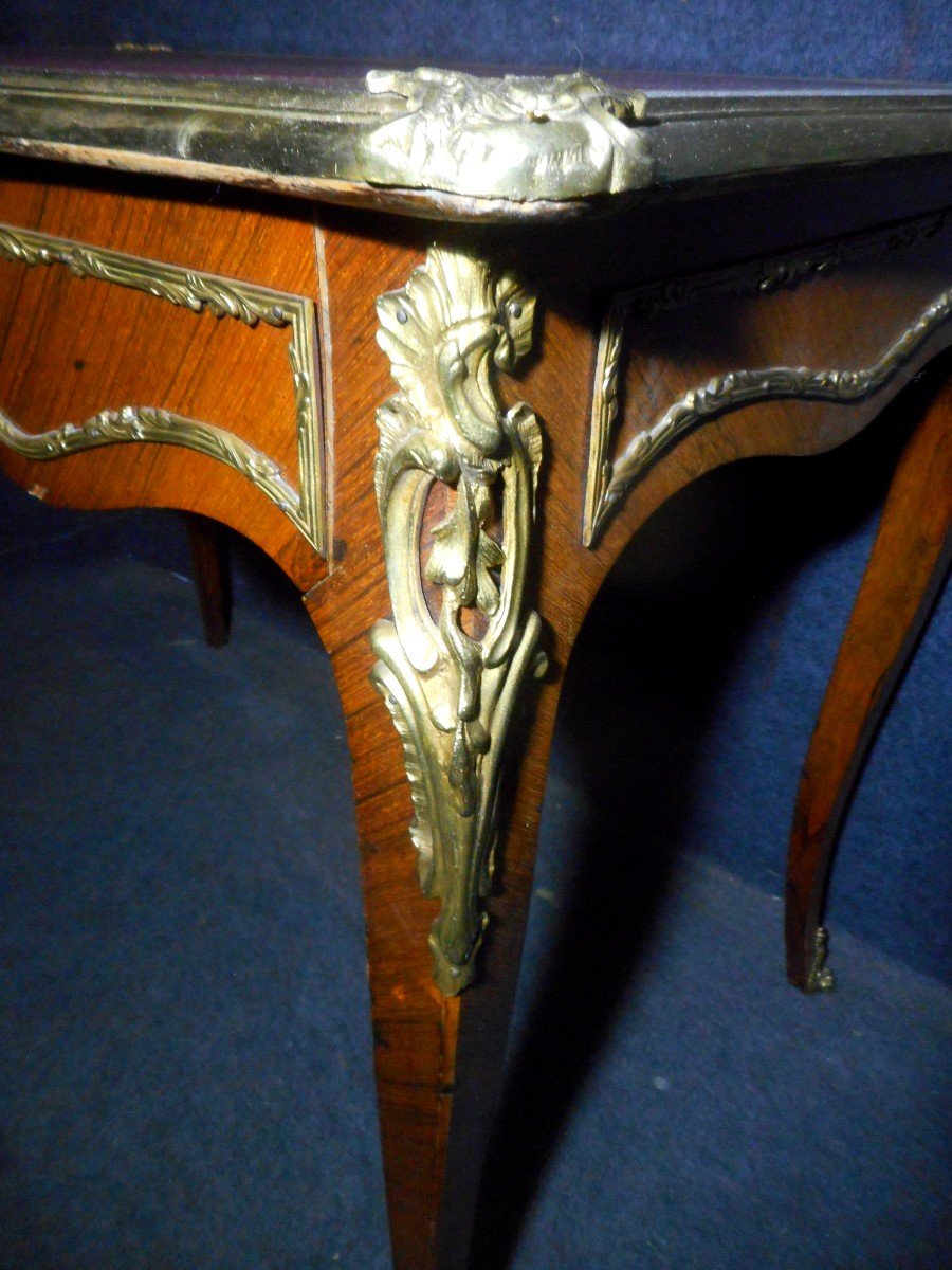 Desk In Marquetry And Gilt Bronze Nineteenth Time-photo-5