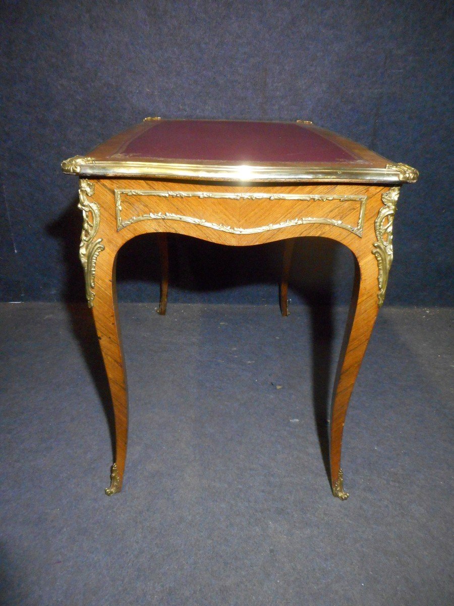 Desk In Marquetry And Gilt Bronze Nineteenth Time-photo-7