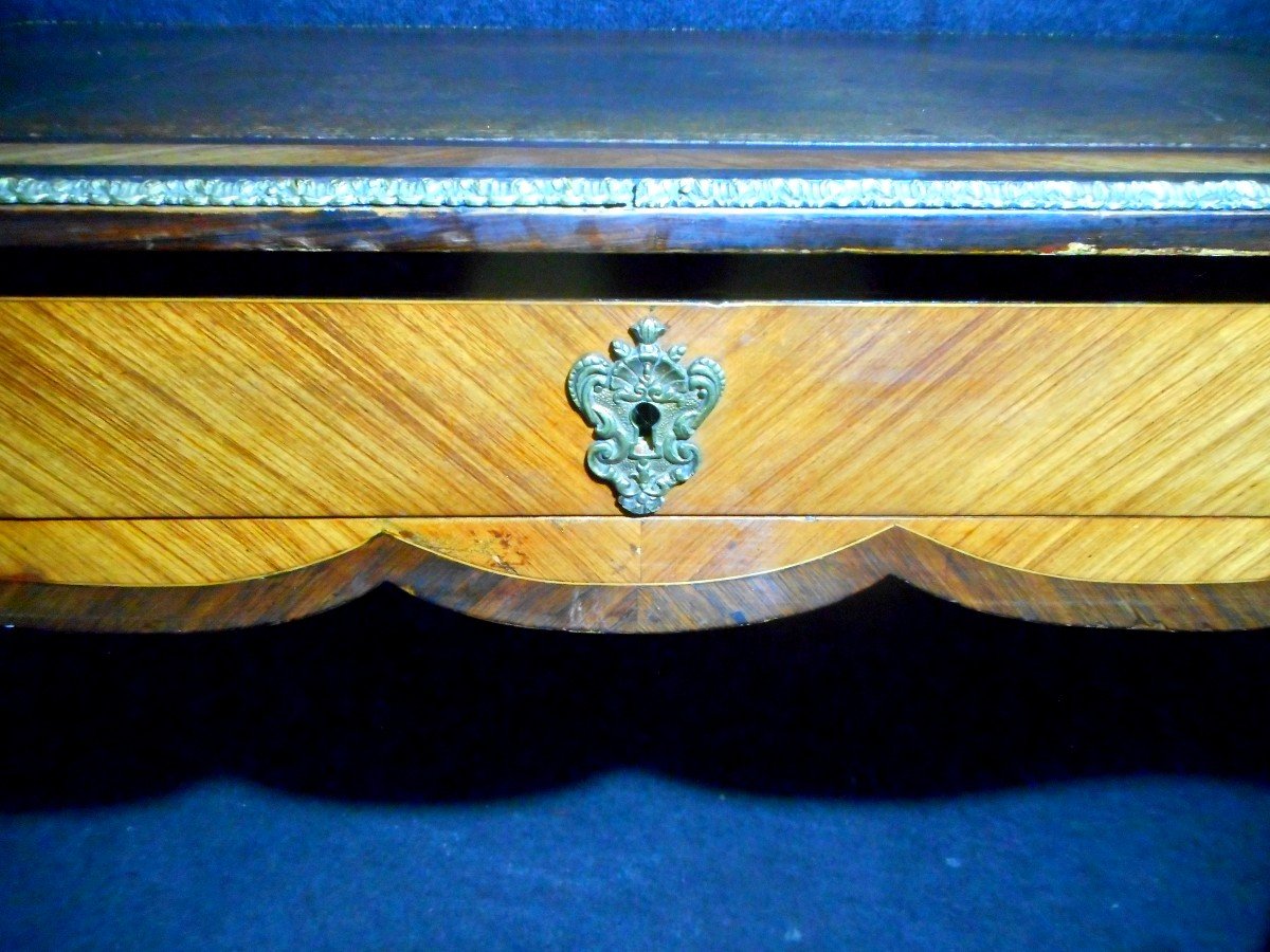 Desk In Marquetry And Gilt Bronze Napoleon III Period-photo-4