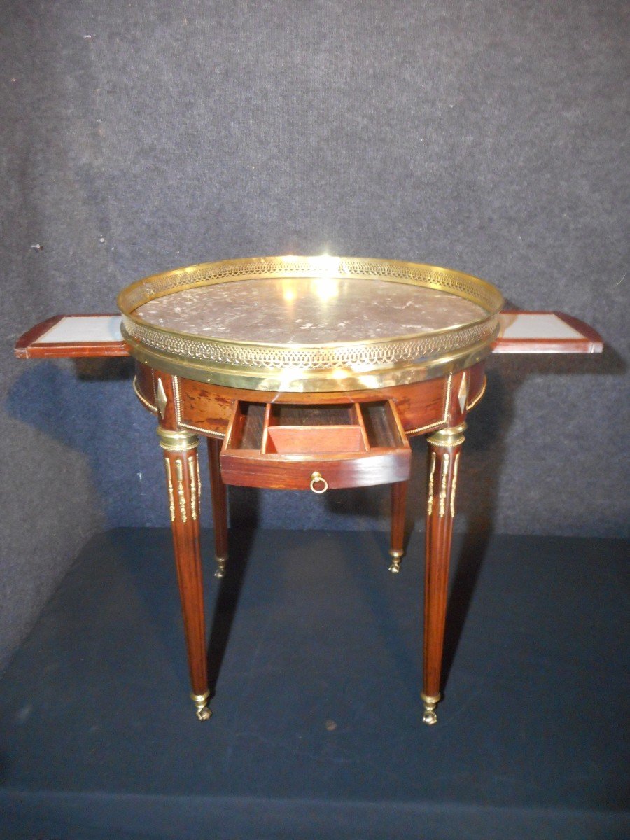 Bouillotte Table In Mahogany And Gilt Bronze Late Eighteenth Time-photo-2