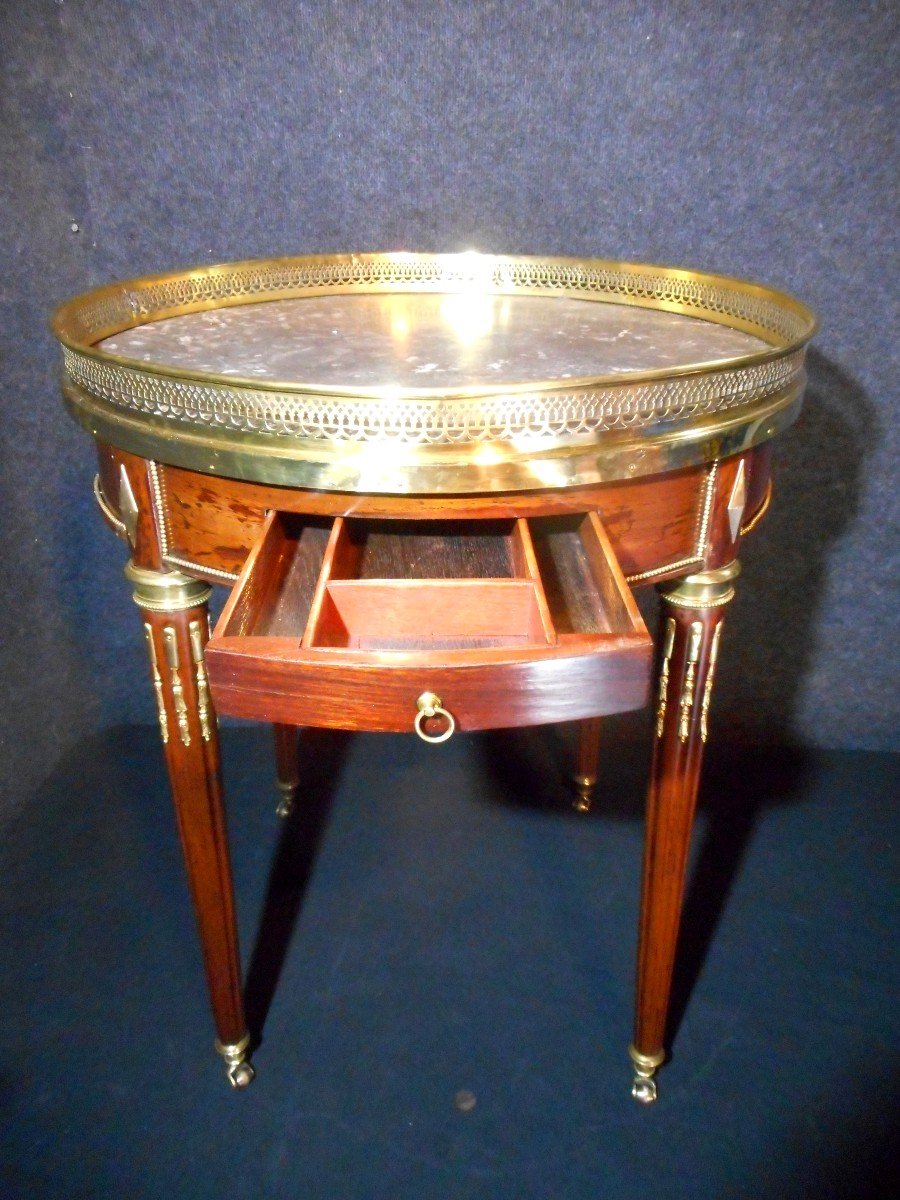 Bouillotte Table In Mahogany And Gilt Bronze Late Eighteenth Time-photo-3