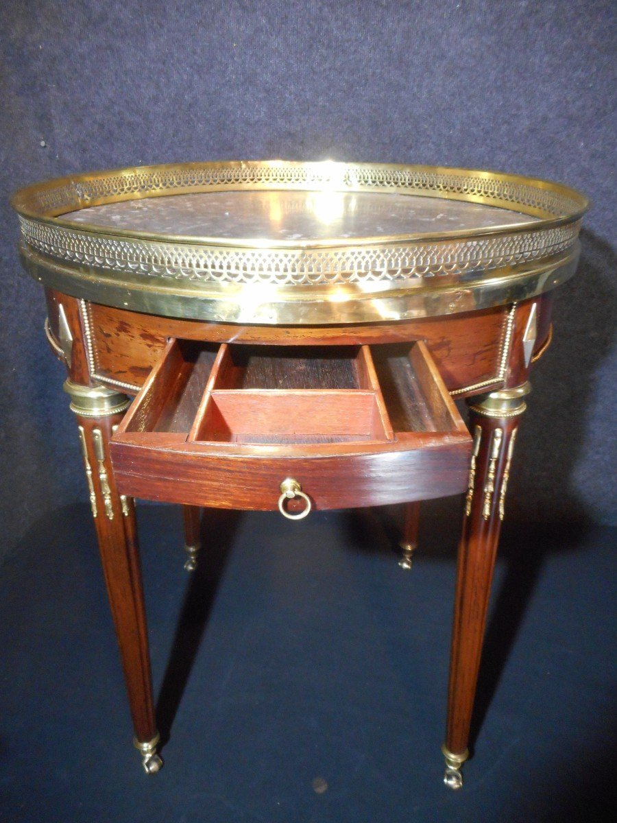 Bouillotte Table In Mahogany And Gilt Bronze Late Eighteenth Time-photo-1