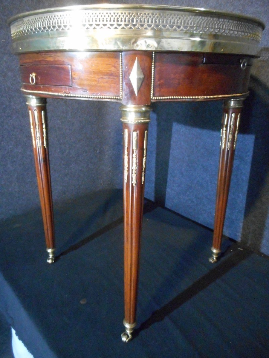 Bouillotte Table In Mahogany And Gilt Bronze Late Eighteenth Time-photo-2