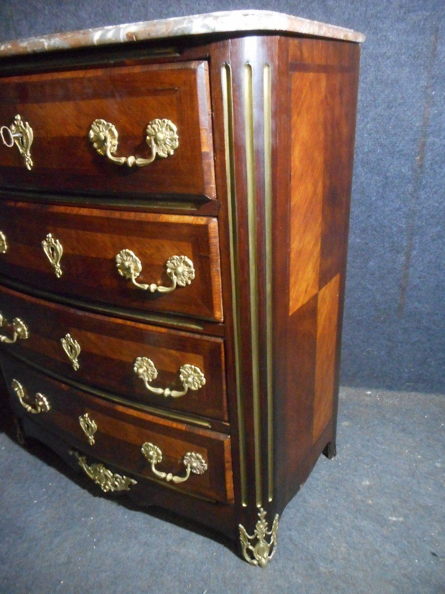 Commode In Marquetry And Gilt Bronze Nineteenth Time-photo-5