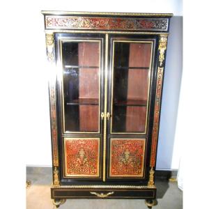 Showcase In Boulle Marquetry Napoleon III Period