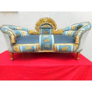 Napoleon III Period Confident Sofa In Golden Wood