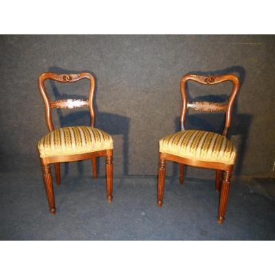 Pair Of Chairs Charles X Stamped Marcus