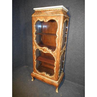Showcase In Rosewood And Gilt Bronze Late Nineteenth Time Stamped Bellanger