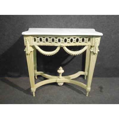 Petite Console Galbé Laqué époque Louis XVI