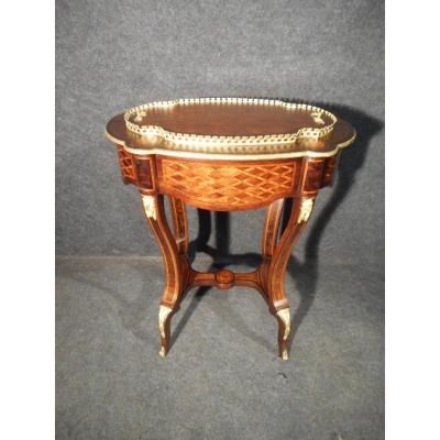 Planter In Marquetry And Gilt Bronze Nineteenth Time