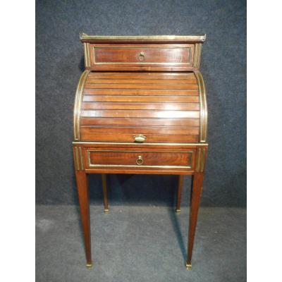 Small Child Cylinder Desk Late 18th Century In Mahogany