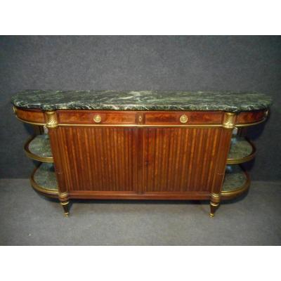 Sideboard In Marquetry And Gilt Bronze Napoleon III