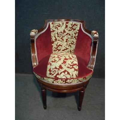 Nineteenth Century Mahogany Office Armchair