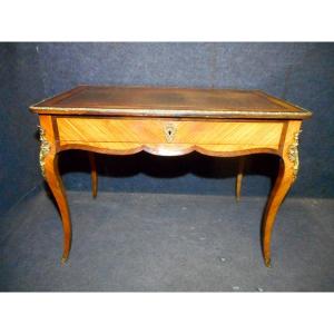 Desk In Marquetry And Gilt Bronze Napoleon III Period