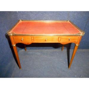 Desk In Marquetry And Gilt Bronze Nineteenth Time Attributed To Jeanselme