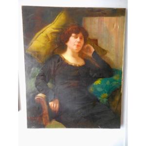 Painting Of Woman By Louis Maistre (1862-1946)