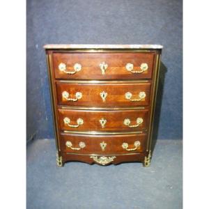 Commode In Marquetry And Gilt Bronze Nineteenth Time