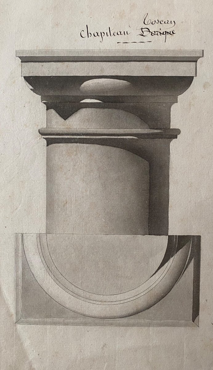 V. Bonhomme - Study Of A Tuscan Column -photo-2