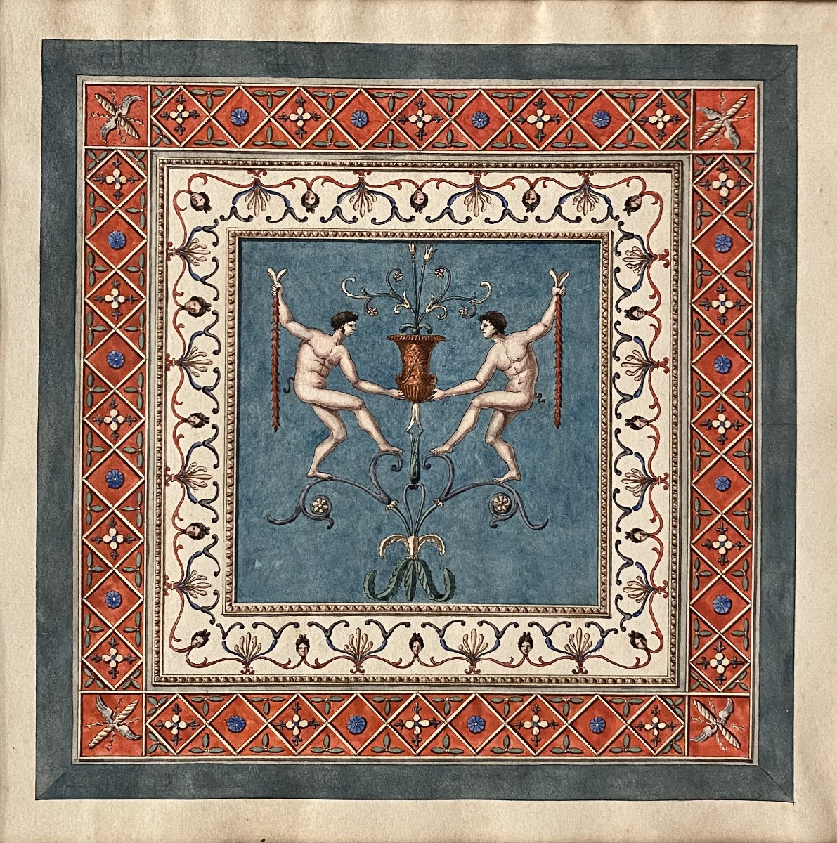 French Or Italian School, Watercolor And Gouache Around 1800-photo-3