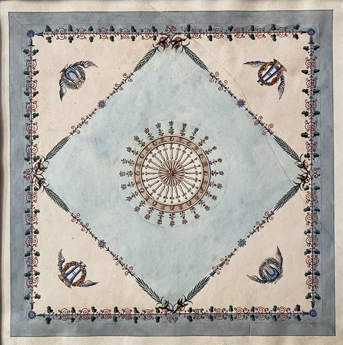 French Or Italian School, Watercolor And Gouache Around 1800-photo-4