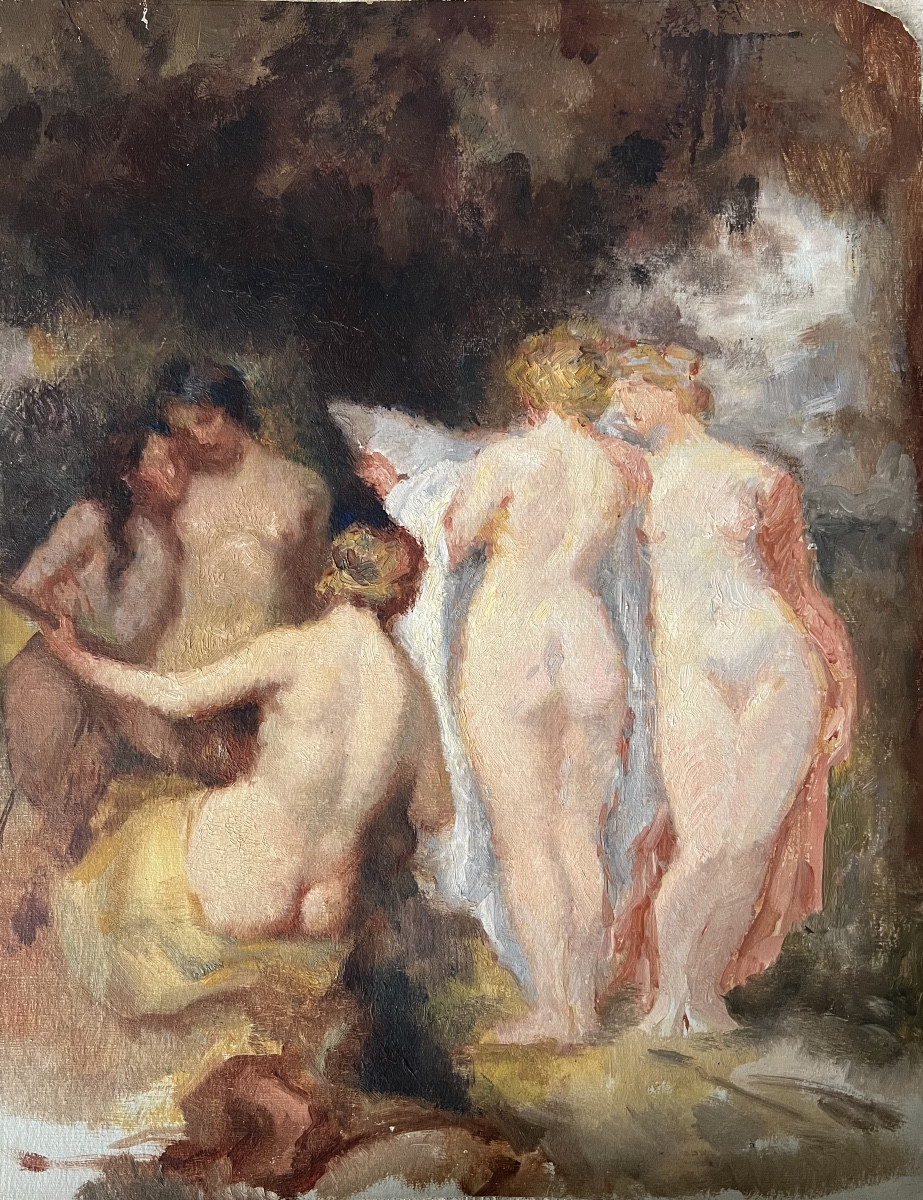 Femmes au bain, vers 1880
