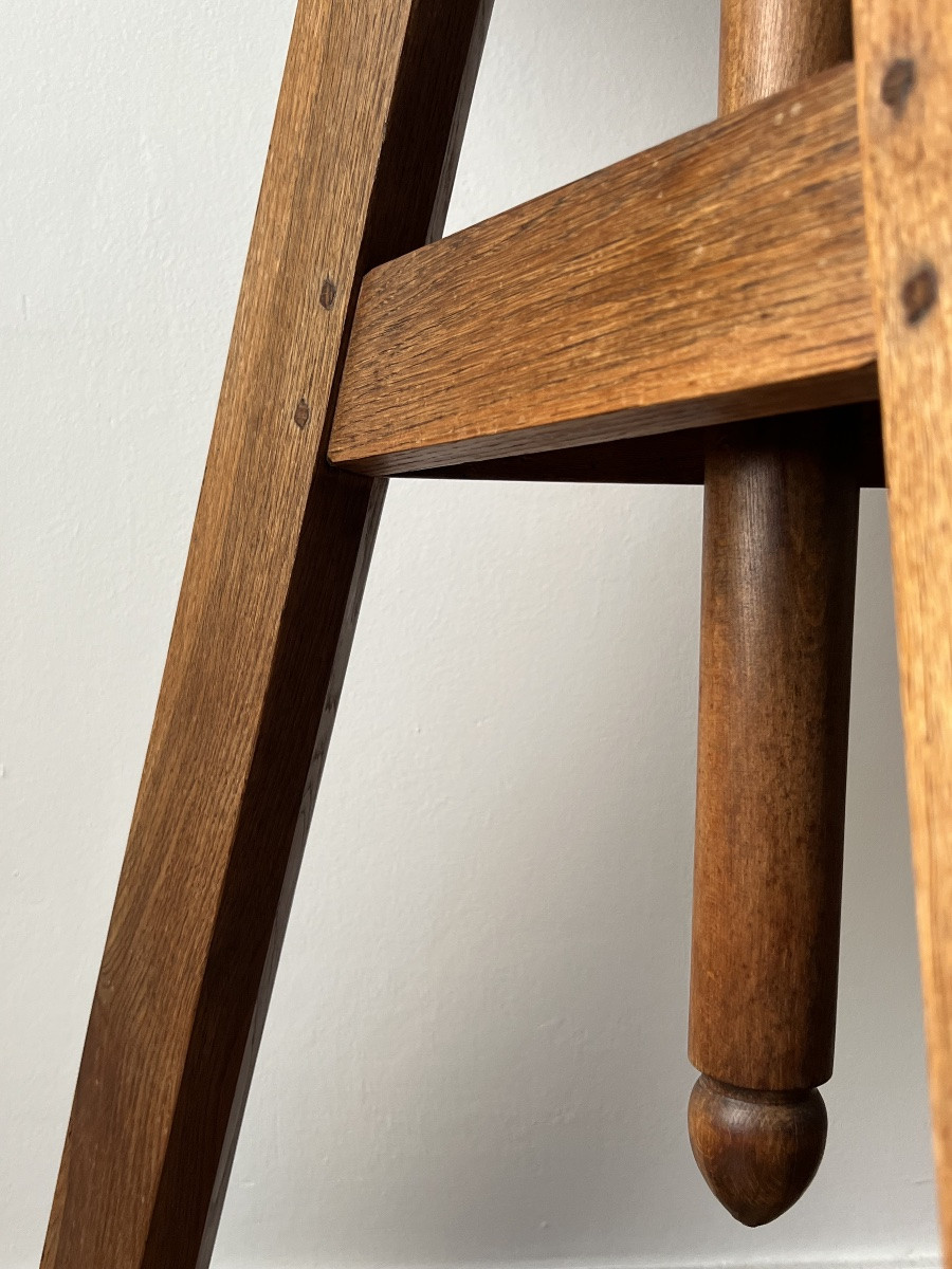Early 20th Century Light Oak Sculptor's Studio Stand-photo-3