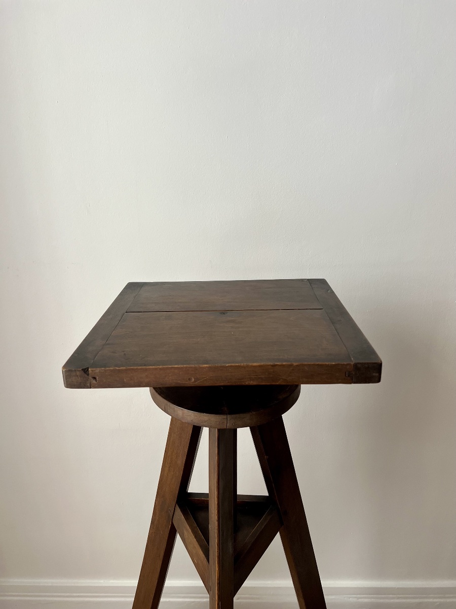 20th-century Beech Wood Sculptor's Workshop Stool-photo-2