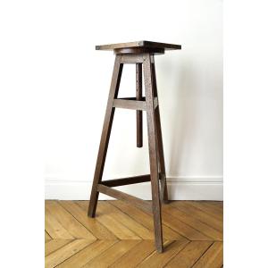 Late 19th Century Oak Sculptor's Workshop Stool