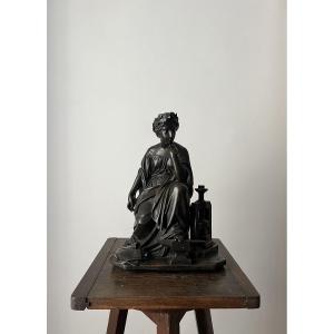 Allégorie des arts libéraux en bronze, XIXe 