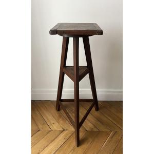 Sellette d’atelier de sculpteur en chêne du XIXe 