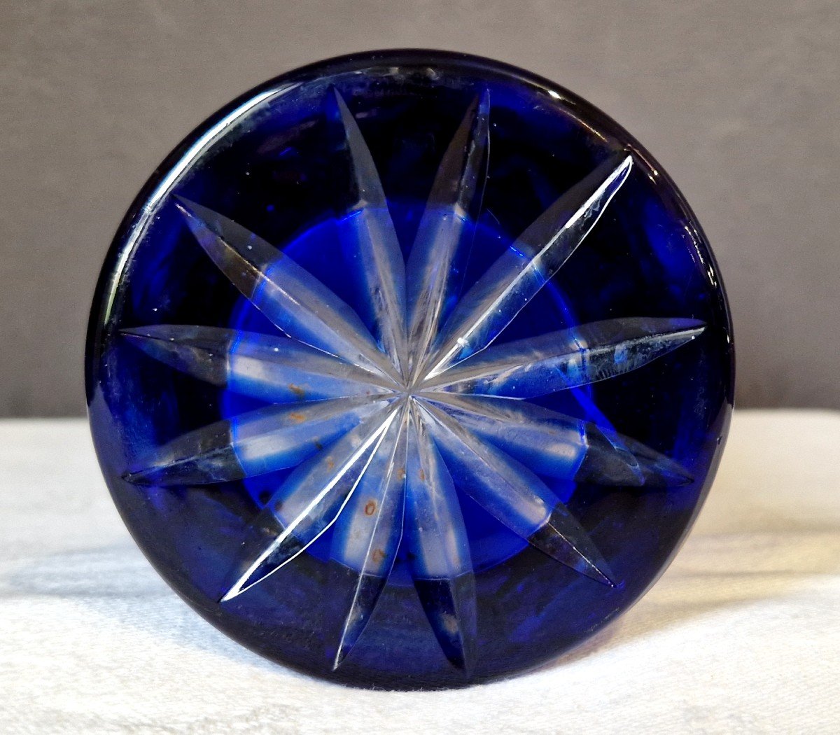 Bohemian Crystal Cobalt Blue Vase-photo-3
