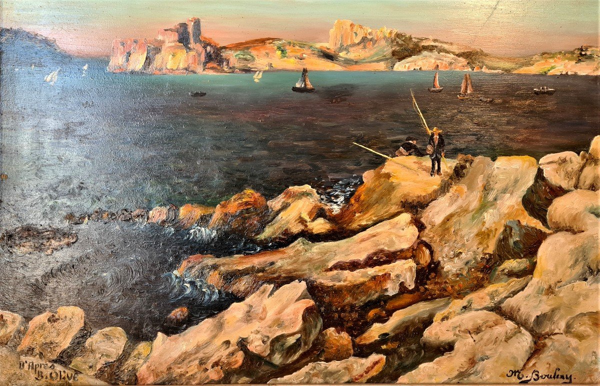 Edges Of The Mediterranean, After Jean Baptiste Olive And Signed M. Boulay-photo-4