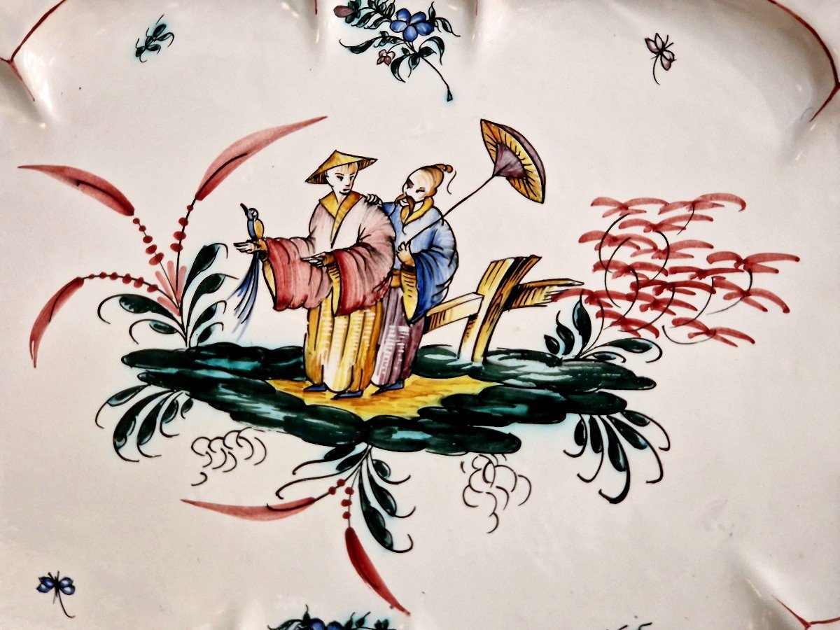 Large Oval Dish With Chinese Decor-photo-3