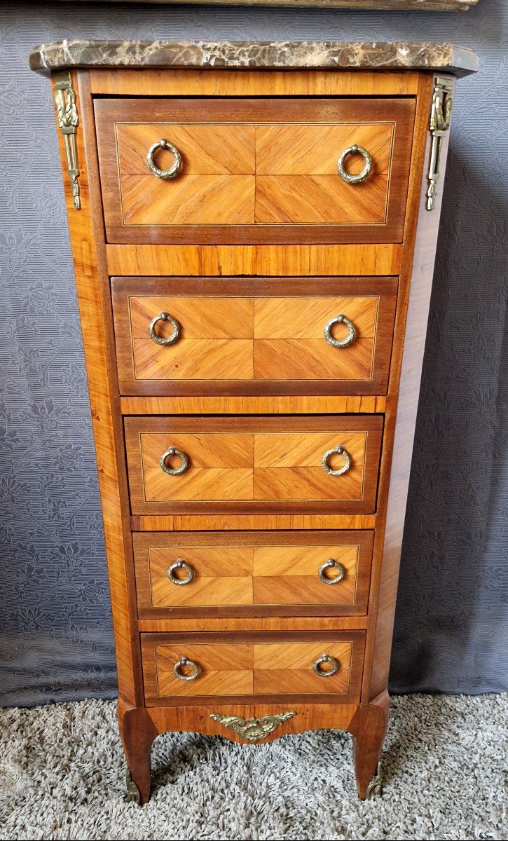 Chiffonier In XIXth Marquetry-photo-2