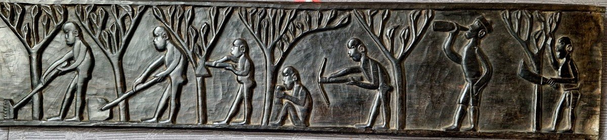 20th Century Decorative Carved Wood Panel