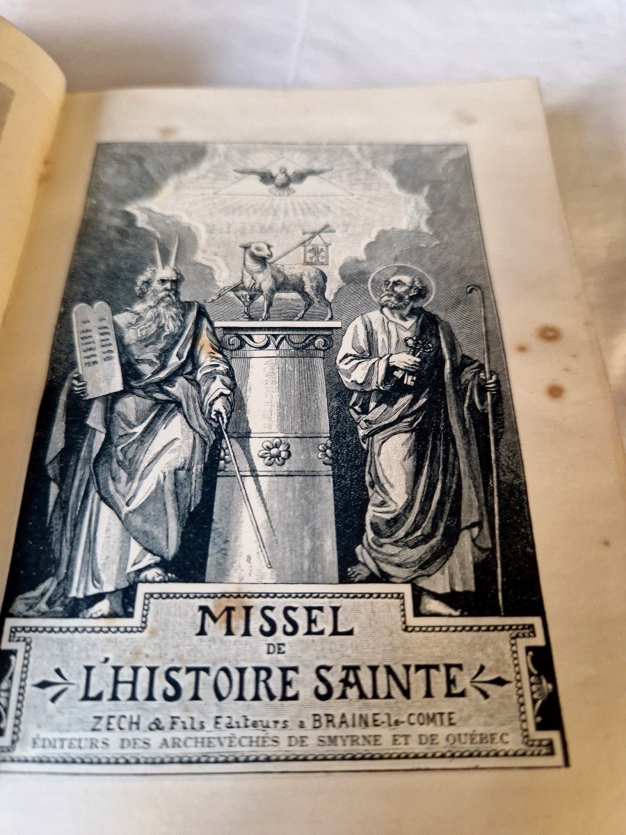 Pair Of Missal Early Twentieth-photo-3