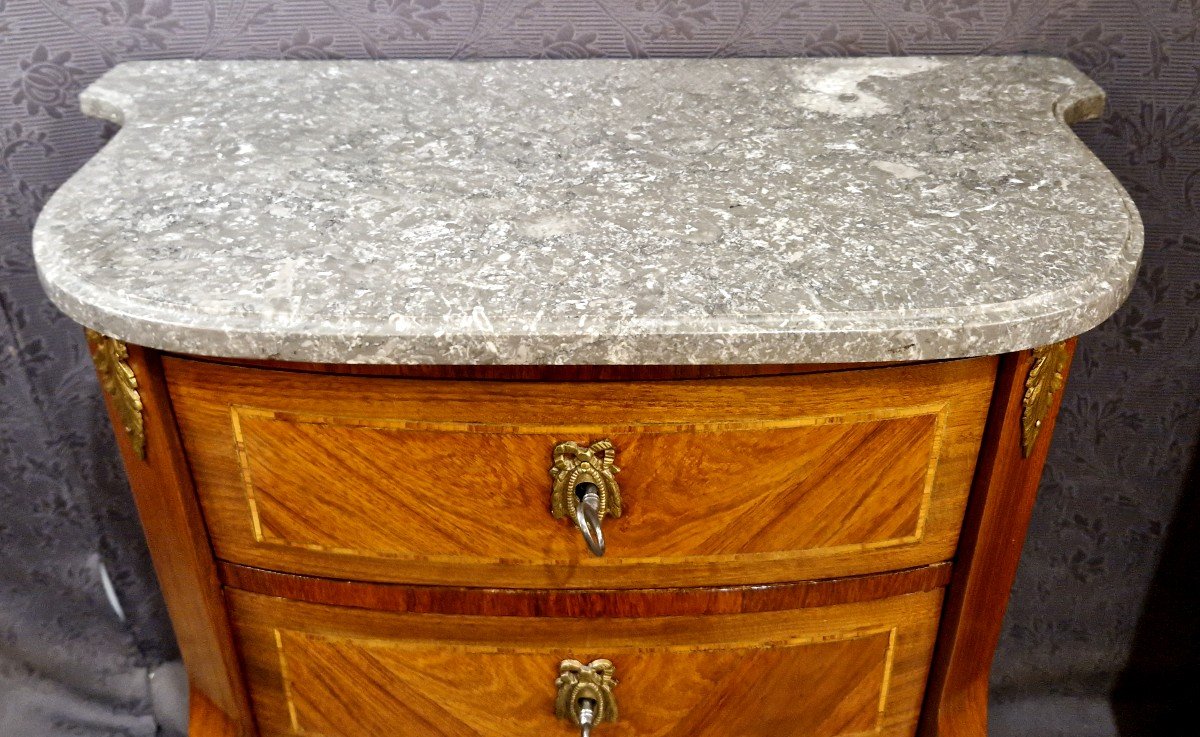 Petite Commode Marqueterie Milieu XXe-photo-1