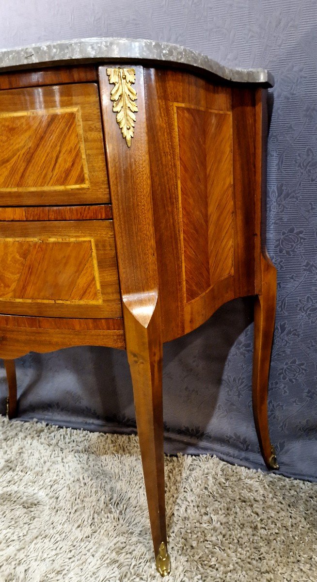 Petite Commode Marqueterie Milieu XXe-photo-8
