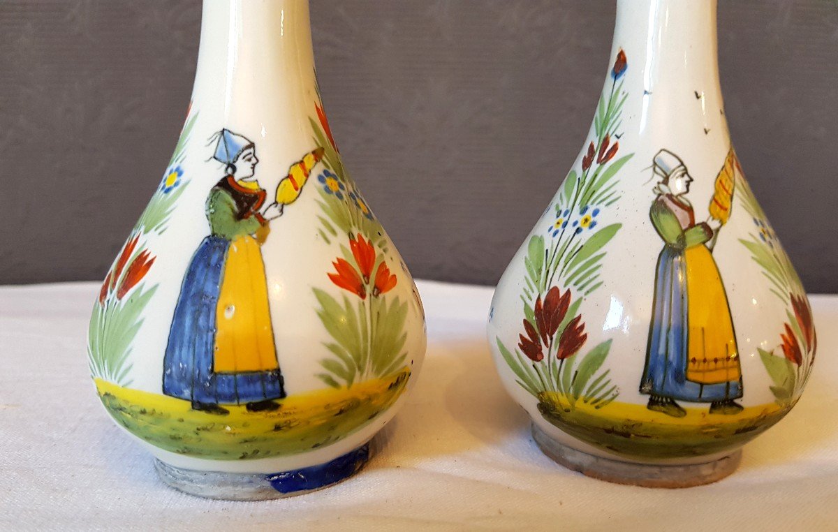 Paire De Vases HR Quimper -photo-2