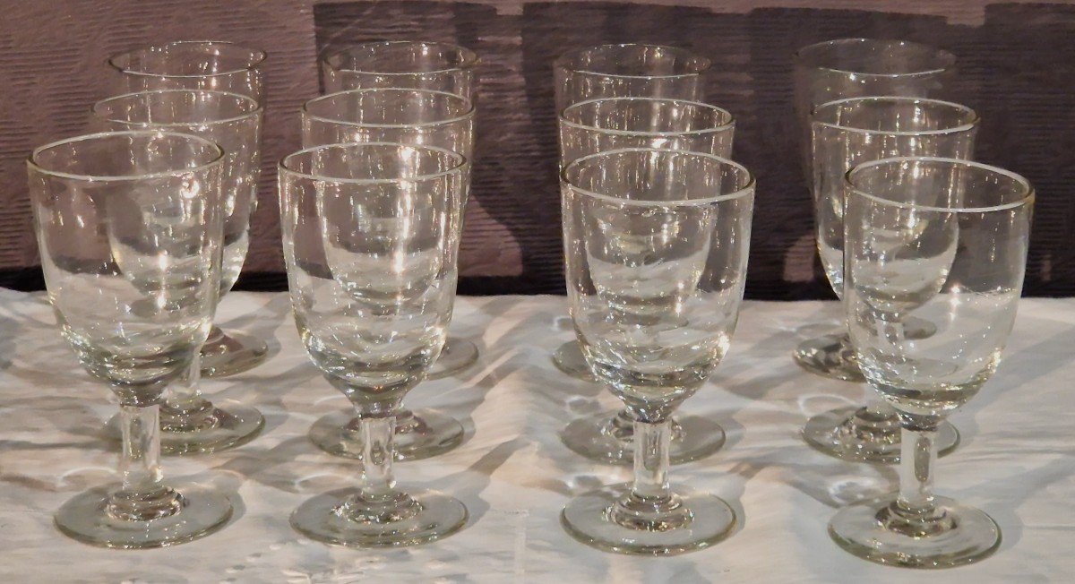 12 Bistro Glasses Early 20th Century-photo-5