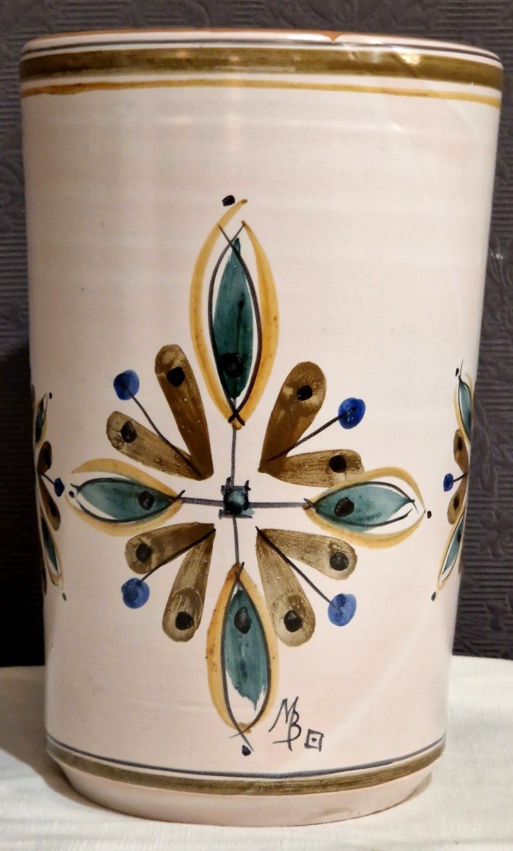 Ceramic Vase Signed Michel Boillot 1970s-photo-3