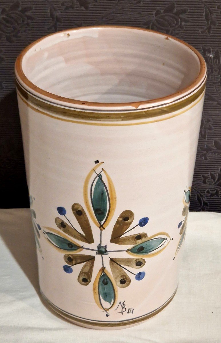 Ceramic Vase Signed Michel Boillot 1970s-photo-1