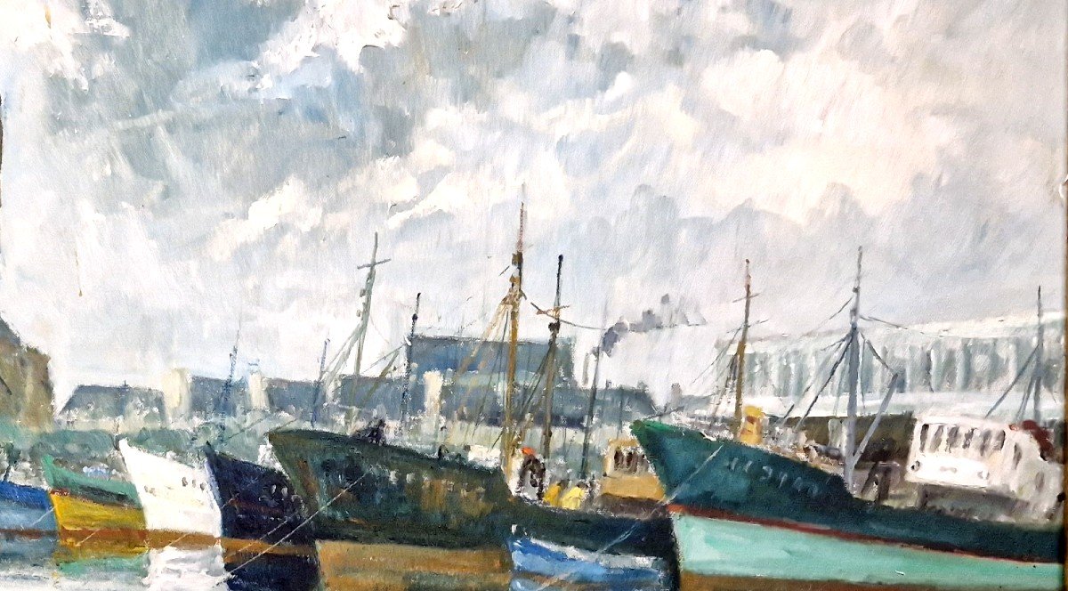 Port Of Concarneau By Guy Pennamen (1932-2022)-photo-8