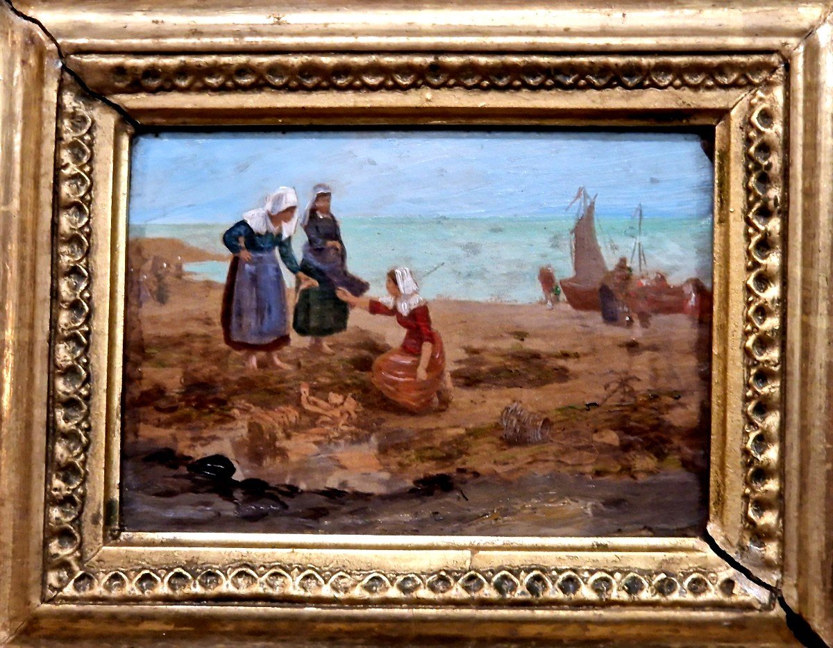Les Ramasseuses De Moules Fin XVIIIème/début XIXème-photo-3